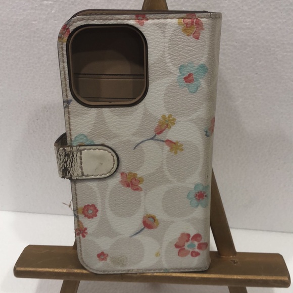 Coach Floral Leather IPhone 13 Phone Case - Picture 5 of 7